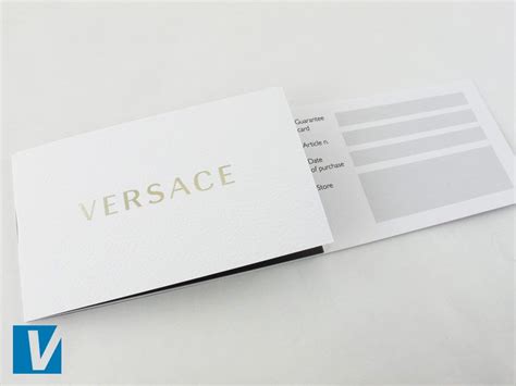 Versace warranty registration